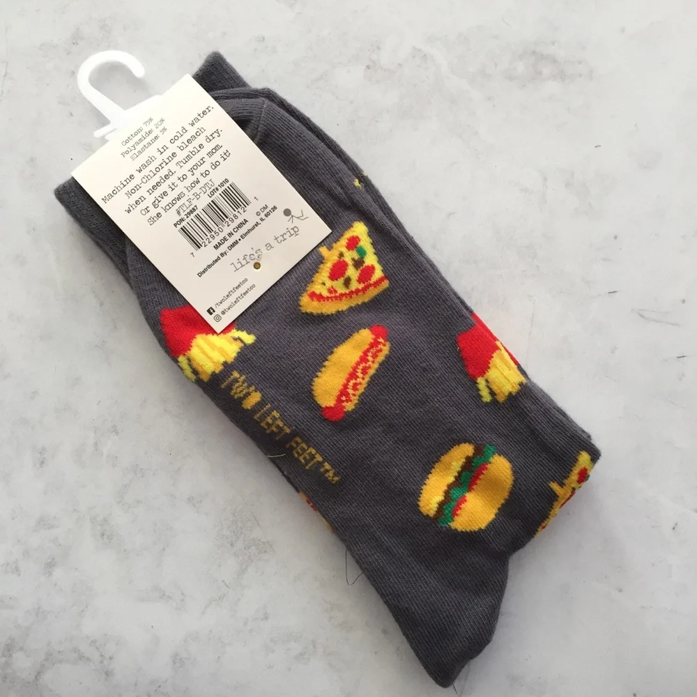 🍉 NWT Two Left Feet Sock Co. Drive Thru Junky Socks